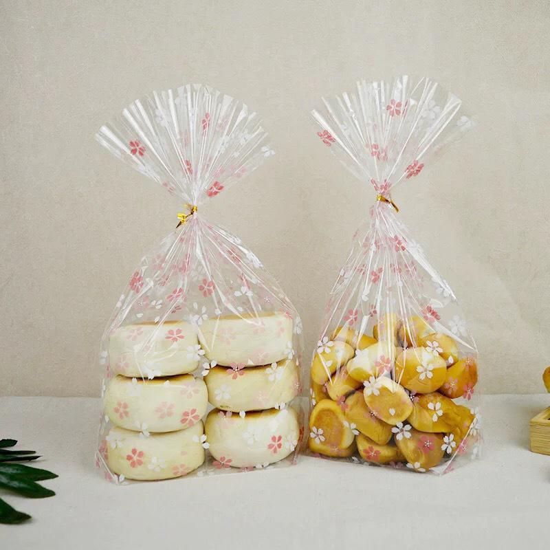 plastik roti sisir / plastik cookies ,roti manis,burger,isi 25 pcs motif bunga