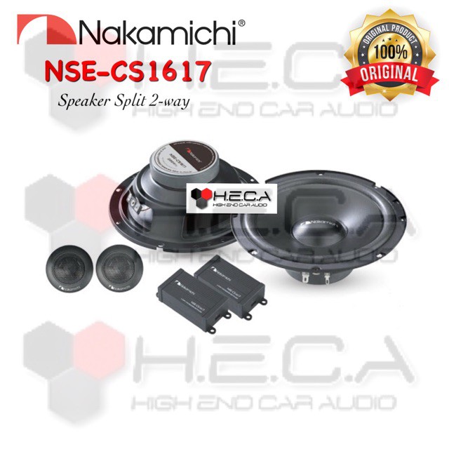 SPEAKER SPEKER SPLIT PINTU MOBIL 6 INCH NAKAMICHI NSE‐CS1617 COMPONENT SET 2‐WAY NSE CS1617 - AUDIO-
