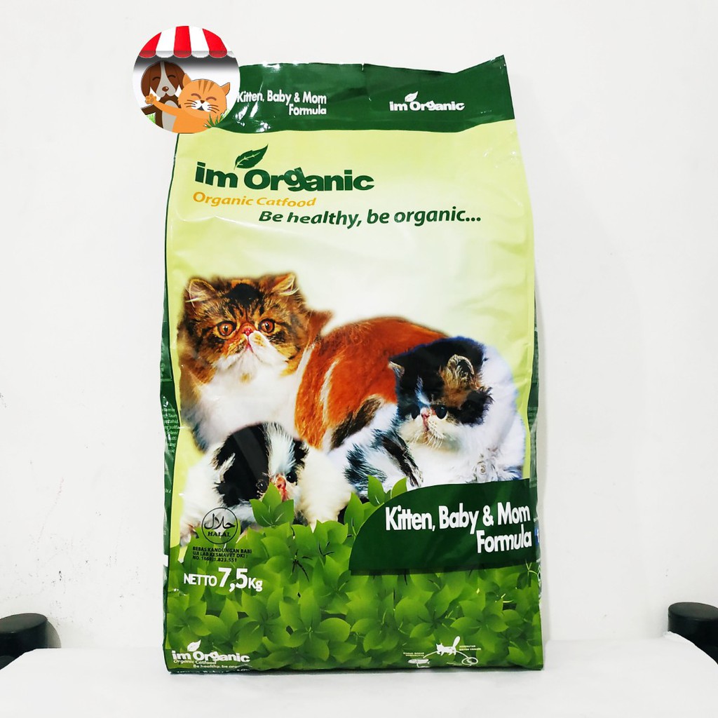 Im Organic Kitten, Baby, and Mom 7.5 kg - Makanan Kucing (freshpack)