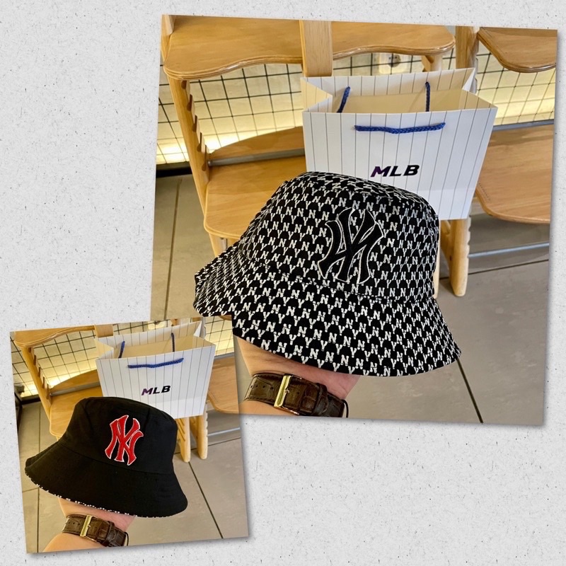 ((BEST QUALITY)) NY MLB BUCKET HAT 2 SISI / TOPI BUCKET HAT NY MLB