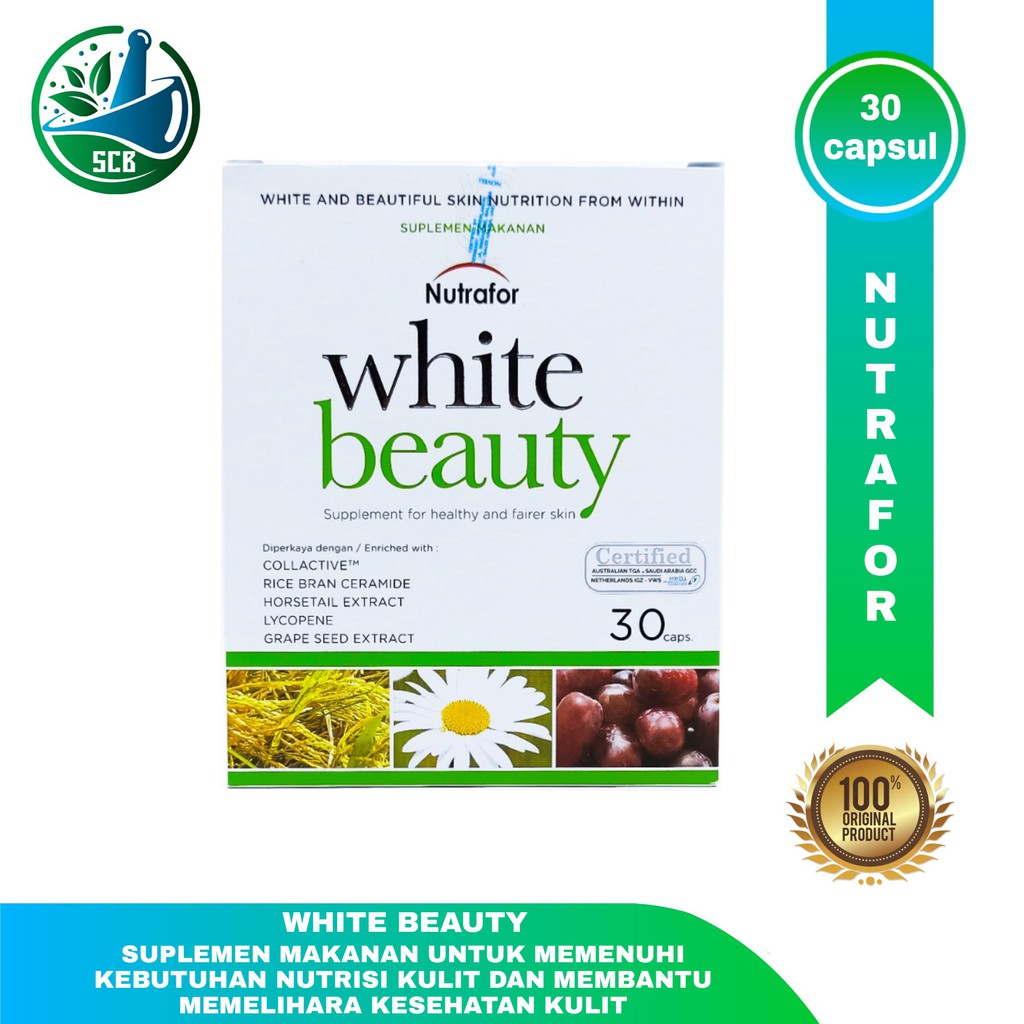 Nutrafor white beauty 30 Caps -Suplemen Kecantikan