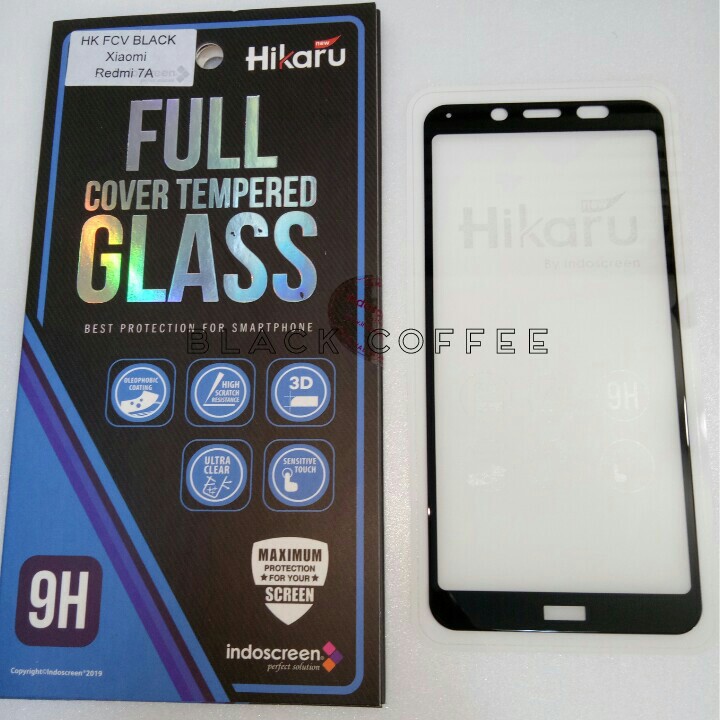 Tempered glass full xioami redmi 7A screen guard Hikaru FCV