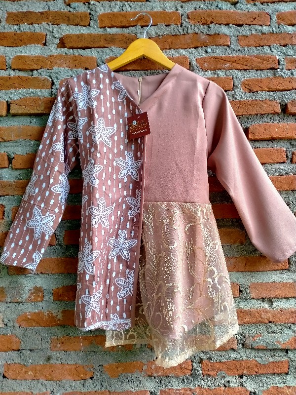 Tey-17 Batik Wanita Asj Sa Hrb026 Kenongo Kemeja Tosca Pendek
