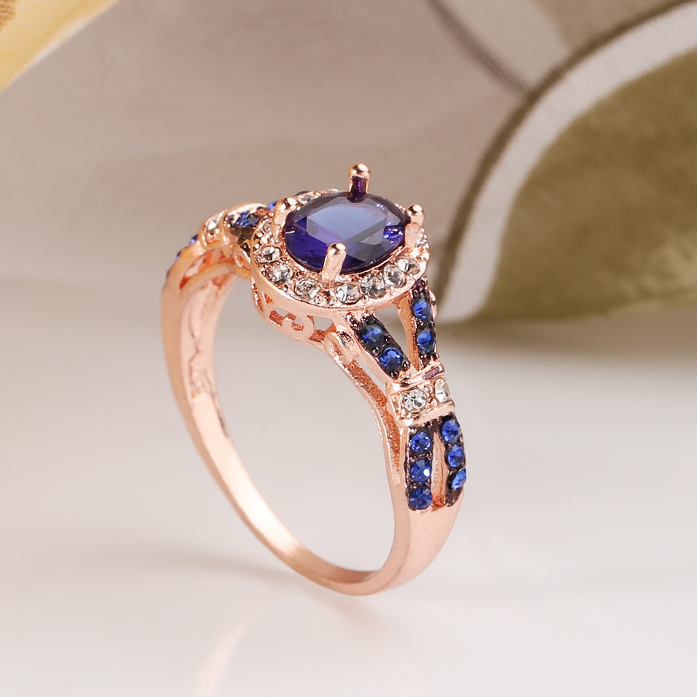 Hu Hu Hu Hu Hu Alat Bantu Pasang Kacamata♡ Cincin Wanita Hias Berlian Imitasi Bentuk Oval Berkilau Untuk Pertunanganpernikahanhadiah