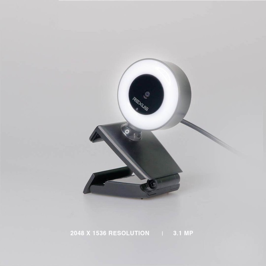 Rexus ALVA SW-RX02 Webcam 2K dengan Mikrofon dan Ring Light