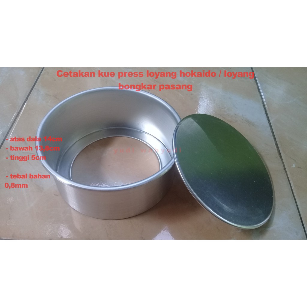 Cetakan kue press loyang hokaido / loyang bongkar pasang  dan loyang bulat 14cm tinggi  5cm dan 7cm