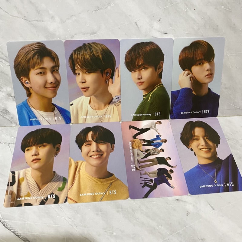 OFFICIAL PC PHOTOCARD BTS X SAMSUNG 2021 S21 RM JIN V JK JIMIN SUGA TAEHYUNG J HOPE