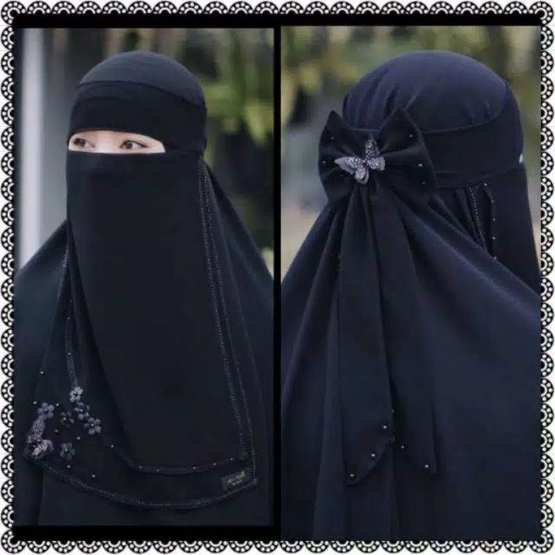Jual Niqob Pita Niqab Kupu Azkia Cadar Niqob Niqab Yaman Shopee Indonesia