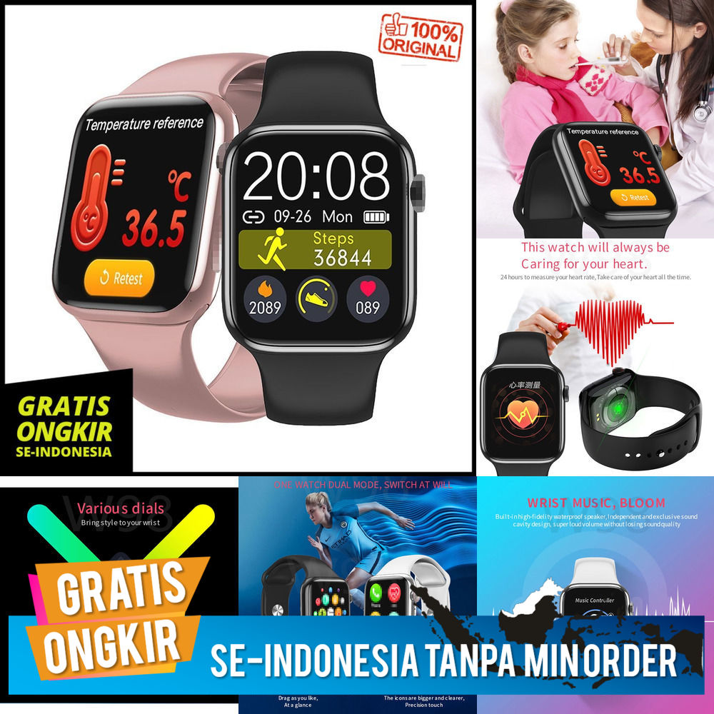 Smart Watch Bluetooth Touch W98 Call Temperature ECG Heart Rate Monitor