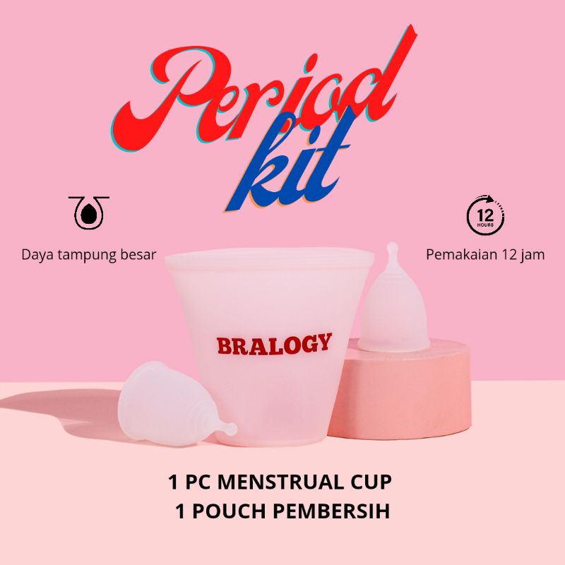 Bralogy - Reusable Menstrual Cup Period GRATIS STERILIZER POUCH