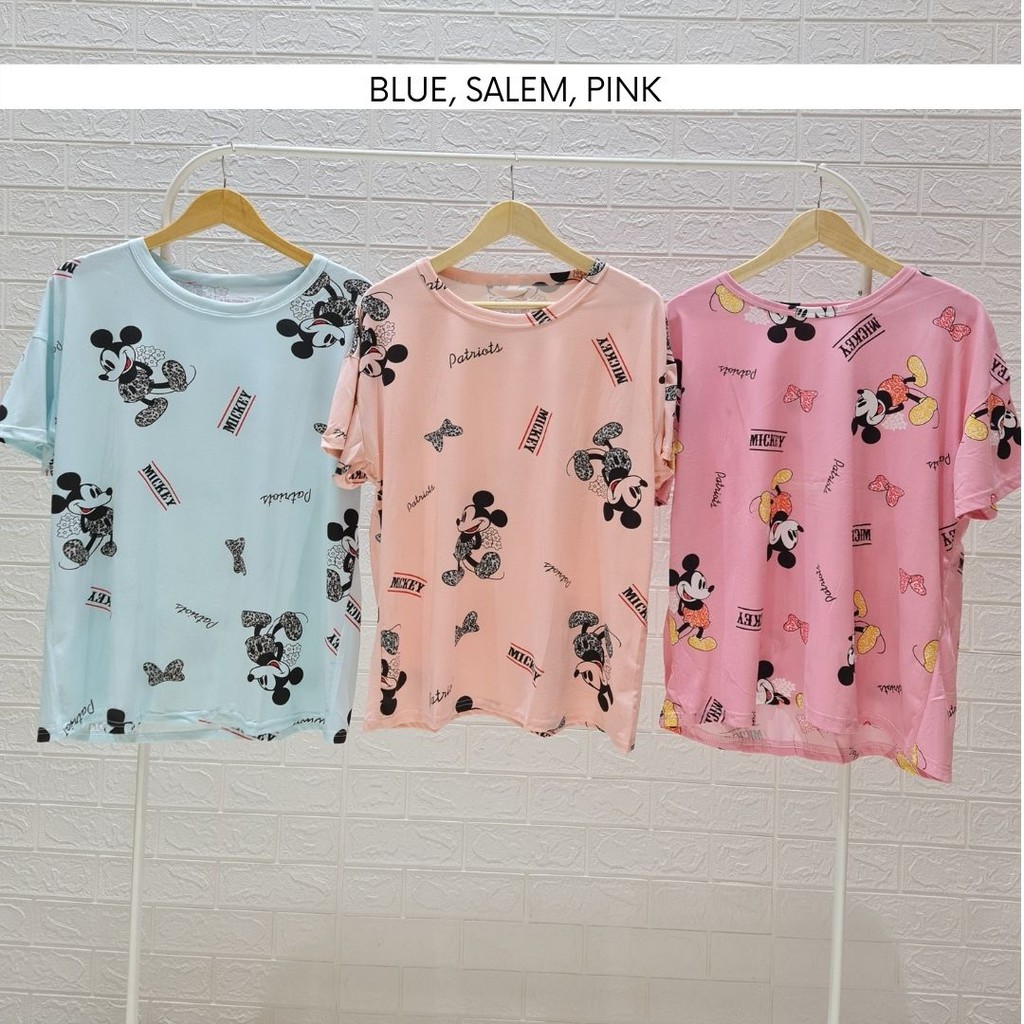 3452 pajamas italic mouse short one set import baju tidur