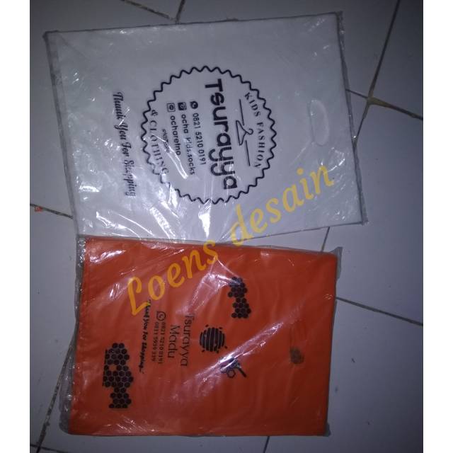 

PLASTIK PLONG UKURAN 20x28 + sablon 1 sisi