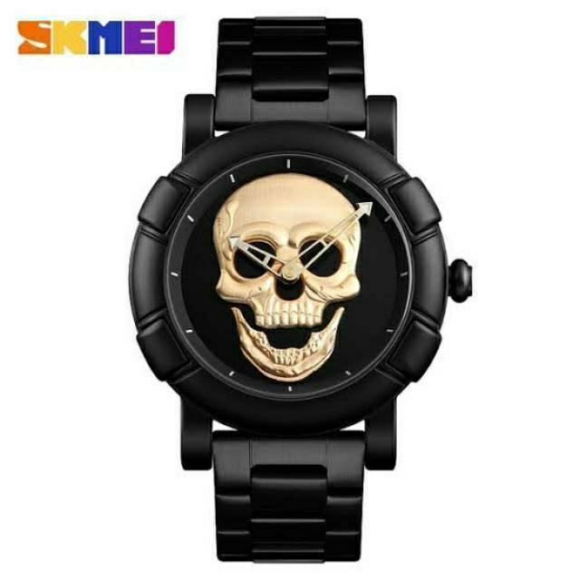 Jam Skmei 9178 original skull tengkorak bergaransi free GIFT box