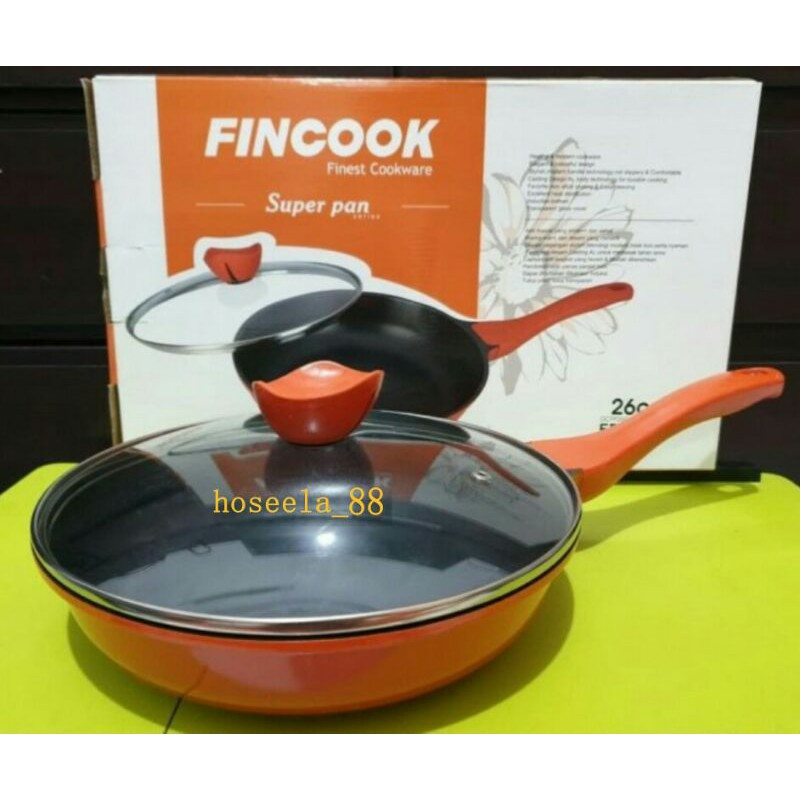 DCFP2604TFGL FINCOOK SUPER PAN 26cm / TEFLON dengan TUTUP KACA DCFP-2604 TFGL FINCOOK