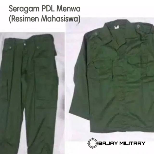 Seragam Diklat PDL Hijau ARMY Menwa Resimen Mahasiswa