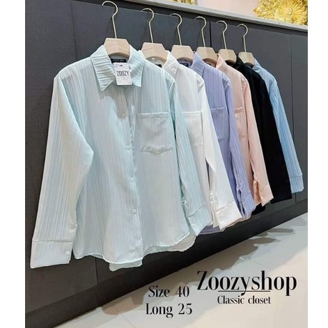 KEMEJA ZOOZY CASUAL POLOS 100% ORIGINAL IMPORT BANGKOK CODE 39