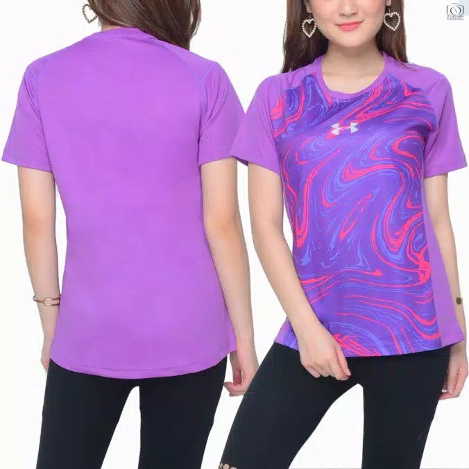 BJ - Kaos Sport Wanita Printing Short Sleeve - Lengan Pendek 02