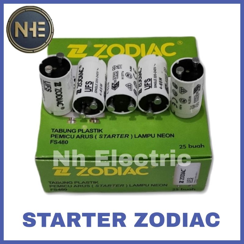 Starter Lampu Zodiac TL/Neon S10-Z - Starter - Starter S.10 Zodiac - Starter Neon 4-65W Watt S10Z S 10