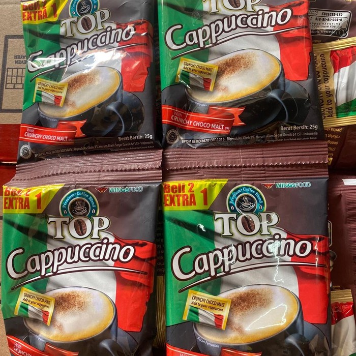 [1 RENCENG 15 SACHET] Top Kopi CAPPUCCINO Coffee Instant Bubuk 25 gr Cappucino 25gr Capuccino Capucino Coffee Powder Instan Renteng Bungkus