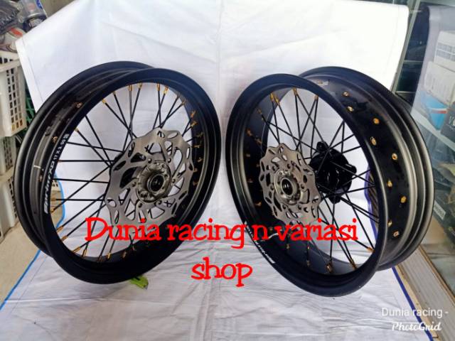 Velg KLX 150  DTracker 150 Supermoto Sumo Rossi sprint XD 300 450 ring 17 Tromol KLX dan distel