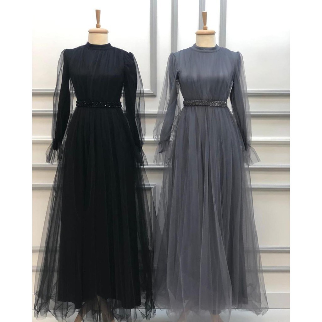 ANDINI DRESS FULL TILE KONDANGAN GAMIS WANITA MUSLIMAH