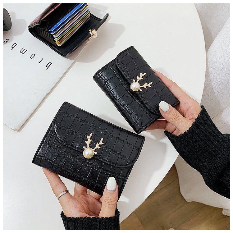 Dompet Lipat Wanita Import Kasual Women Wallet Kekinian Korean Style Dompet Kulit PU Azgalery D59