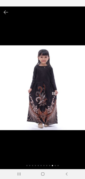 Baju Gamis Batik Anak Perempuan