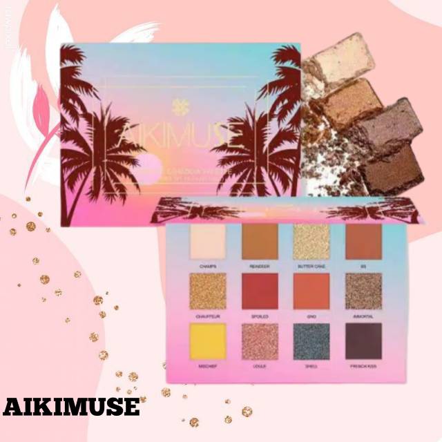 [READY SURABAYA] AIKIMUSE SUNSET PALLETE EYESHADOW 100% ORIGINAL