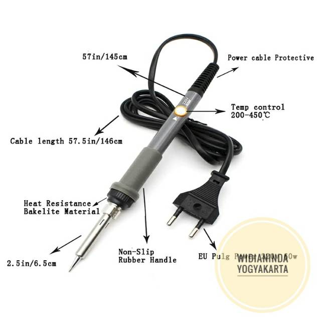 Solder 60w dilengkapi pengatur suhu