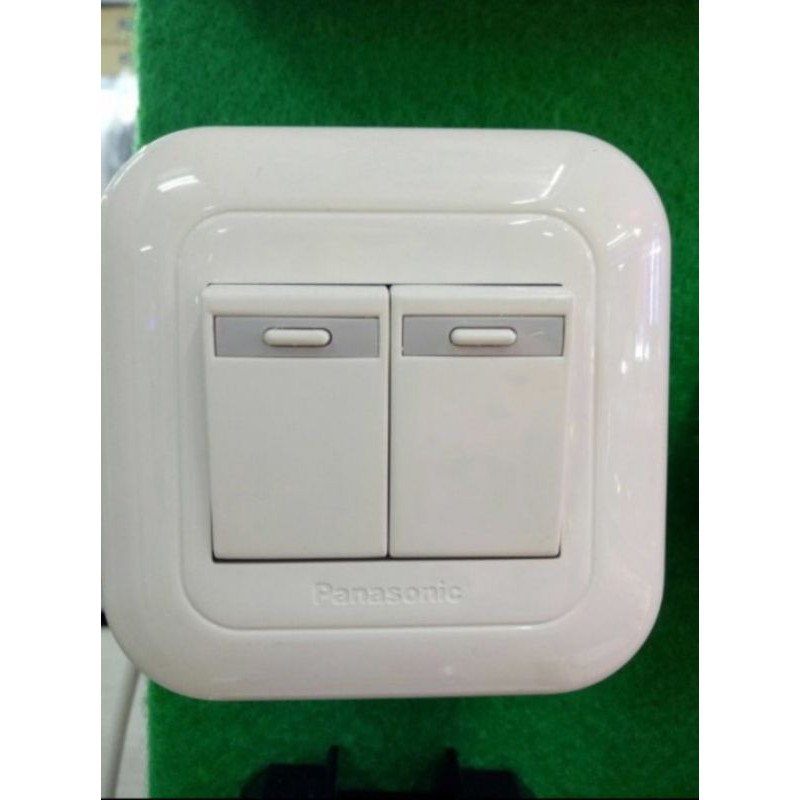 panasonic saklar seri / 2gang / double / saklar ganda panasonic putih wide series