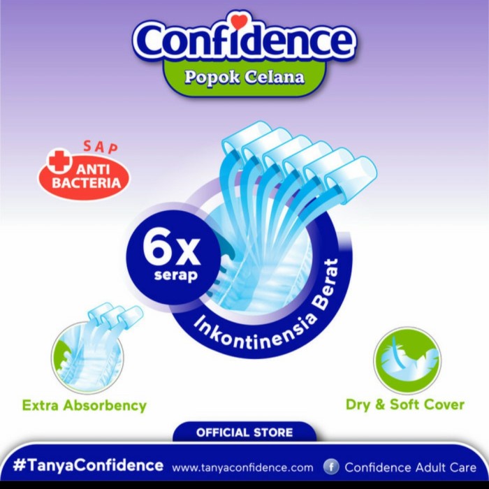 Dewasa-Diaper- Confidence Pampers/Popok Dewasa Celana/Pants Heavy Flow Ukuran M 16 -Diaper-Dewasa.