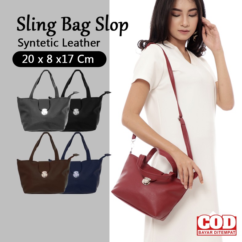 Tas selempang wanita sling bag cewek polos slingbag tas fashion kulit sintetis handbag trend terbaru