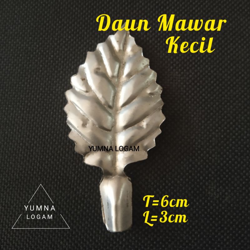 daun mawar kecil ornamen pagar besi tempa