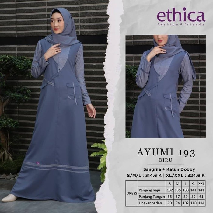GAMIS MUSLIM ETHICA AYUMI 193 PREMIUM / KUALITAS ORIGINAL BRAND PUSAT / TREN 2020