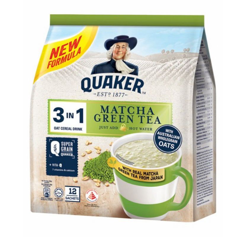 

Quaker matcha green tea 3 in 1 (12sachet)