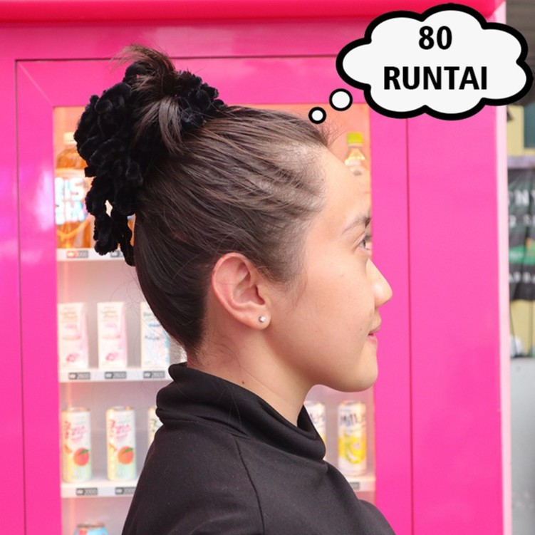 Ikat Rambut Ubur Ubur Jumbo Kunciran Hijab Cepol Aksesoris Jilbab Murah-80 runtai