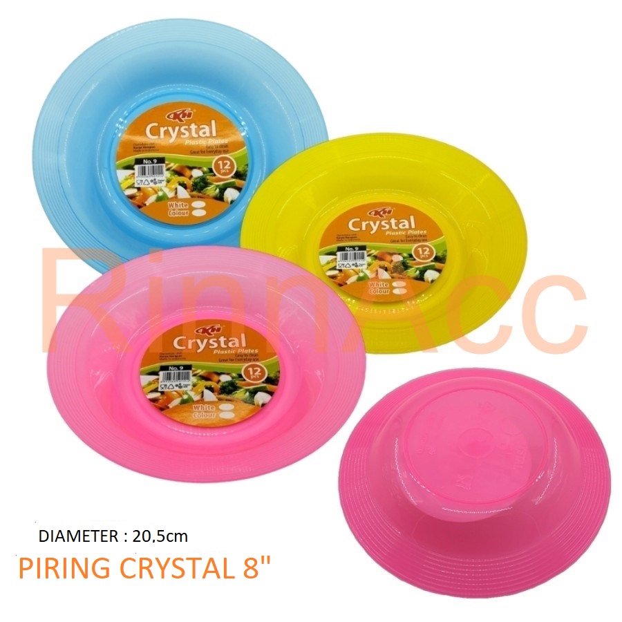 Piring Makan Plastik KH Crystal No. 8