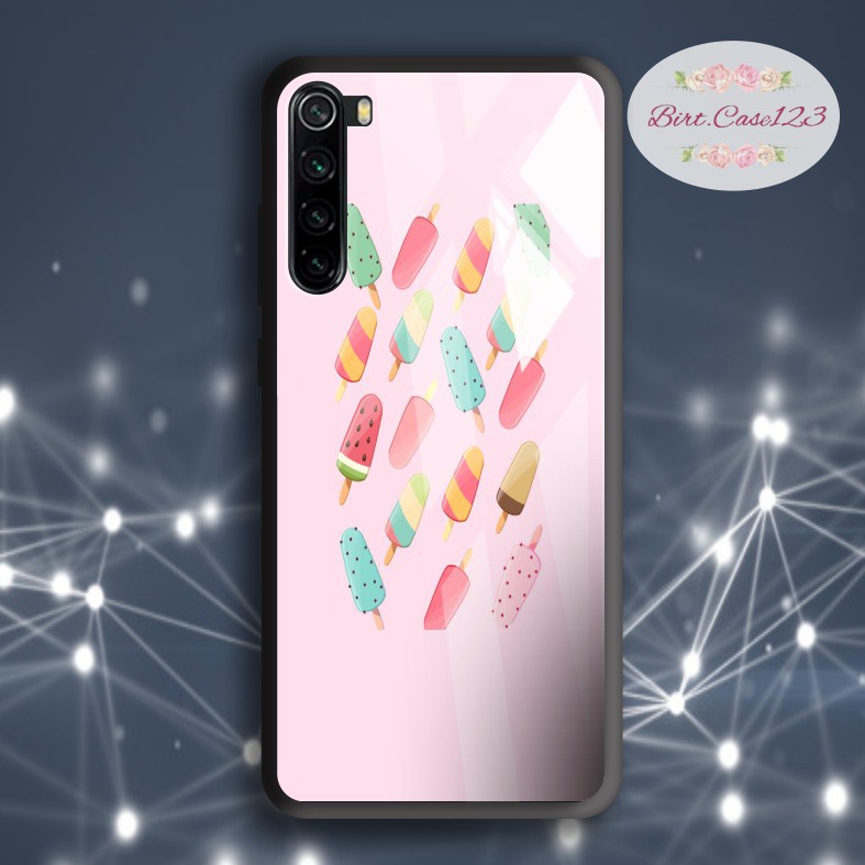 casing softcase silikon Gambar ice cream back case glass iphone 5g 6g 6g+7g 7g+ 8g 8g+ x xr xs etc