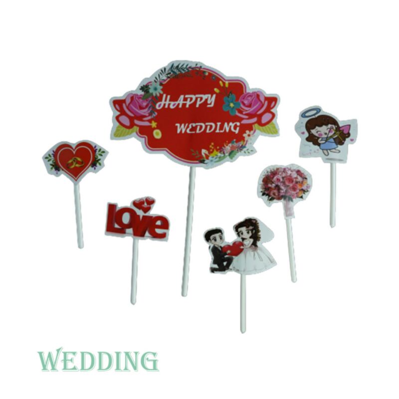 Topper Cake Happy Wedding