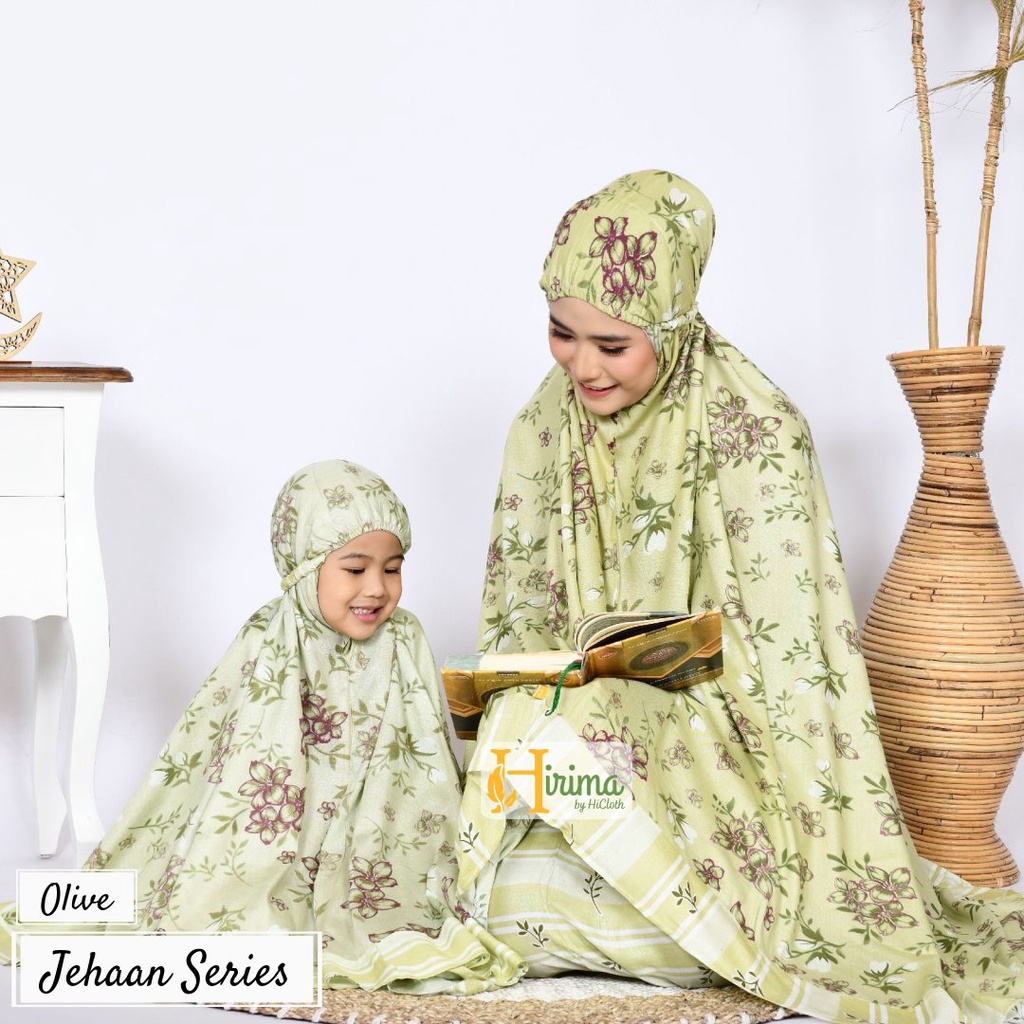 produsen mukena ukuran lengkap ibu anak 1th 3th 6th 10th rayon shabby bali adem