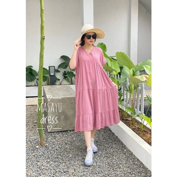 Dress Daster Dewasa Murah Masayu Dress Polos