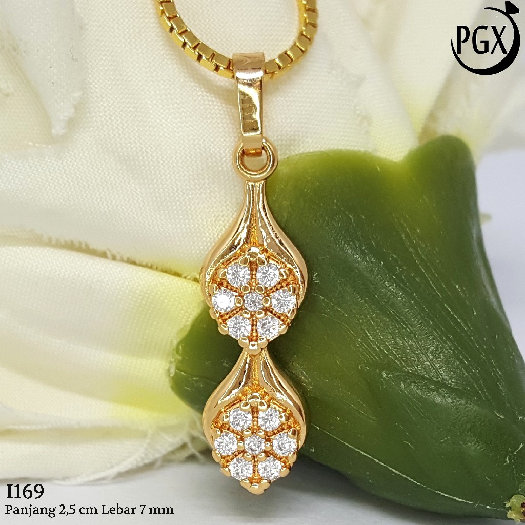 PGX Liontin Kalung Xuping Wanita Perhiasan Lapis Emas Aksesoris Fashion - I169