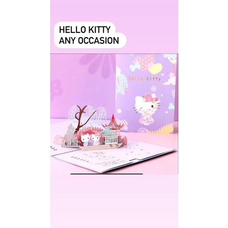 

Greetings pop up card hello kitty my melody sanrio