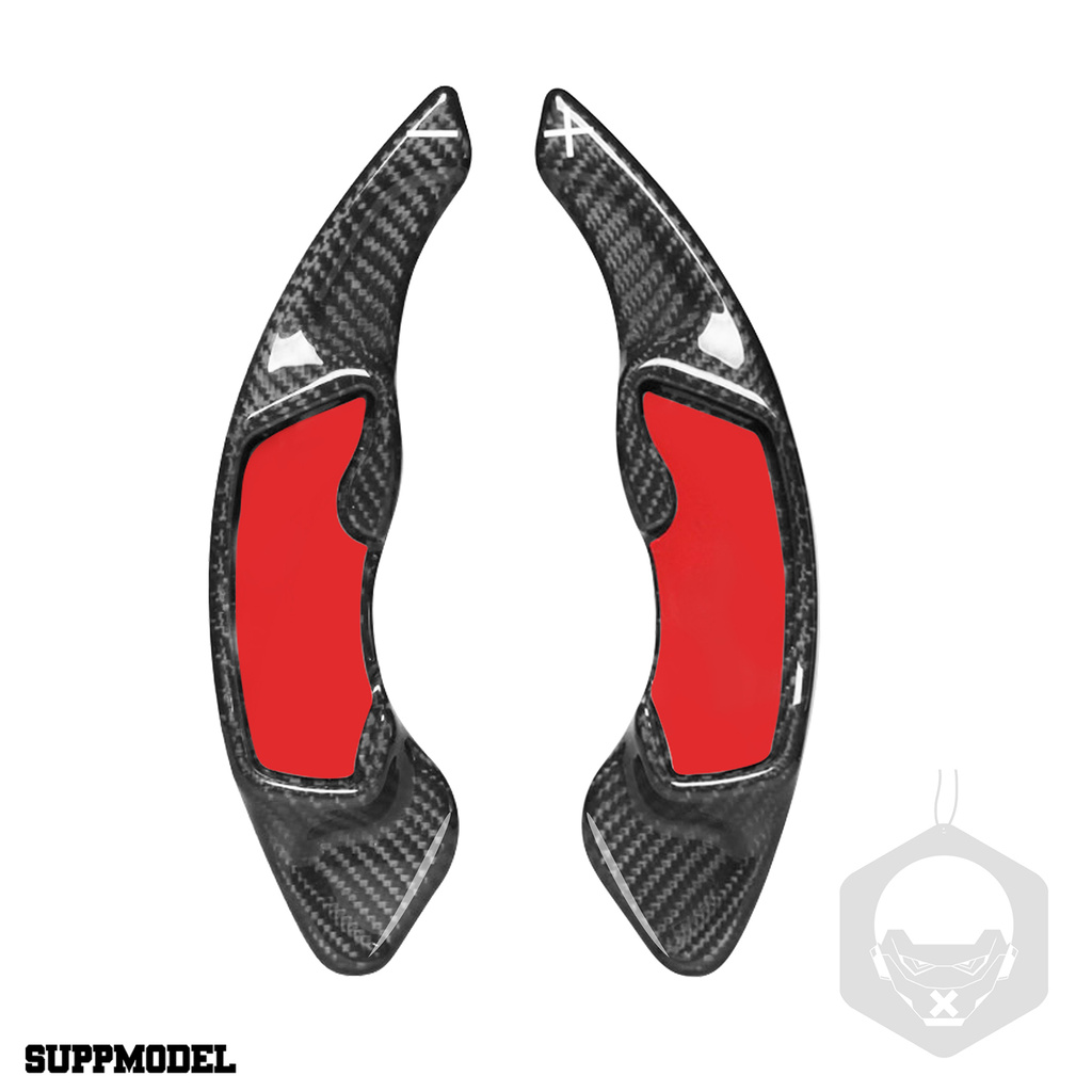 Smodel 2pcs / Set Paddle Shifter Carbon Fiber Hitam Anti Gores / Korosi Untuk Mobil Toyota 86