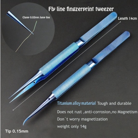 PINSET/TWEEZER SUPER TAJAM TITANIUM PRESISI SHINEBLUE LURUS/BENGKOK ORIGINAL