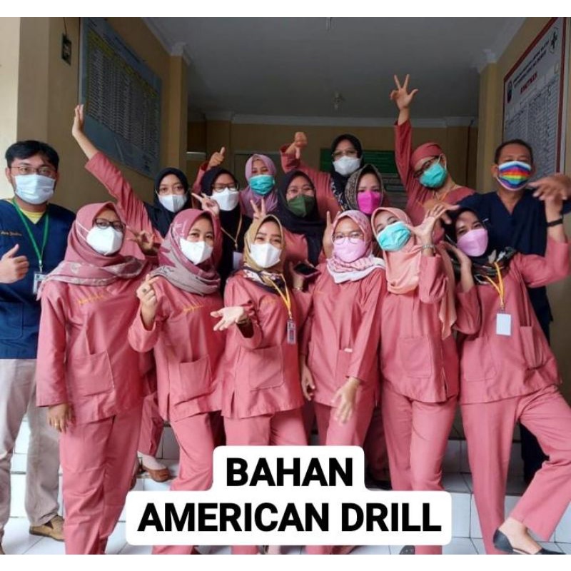 (COD) BAJU OK /BAJU PERAWAT/BAJU DINAS/ BAJU OKA TERMURAH / BAJU SUSTER