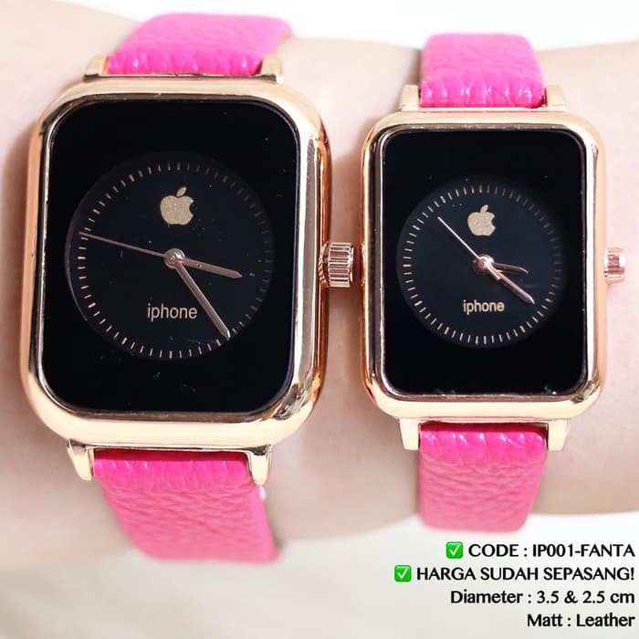 FLASH SALE MURAH JAM TANGAN COUPLE IPHONE VALENTINE KULIT SEPASANG