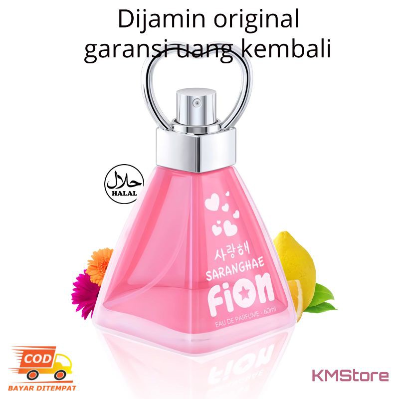 FION Eau De Parfum Wanita 60 ML Fragrance Minyak Wangi Halal LOVE AISHITERU/SARANGHAE/TIAMO Murah