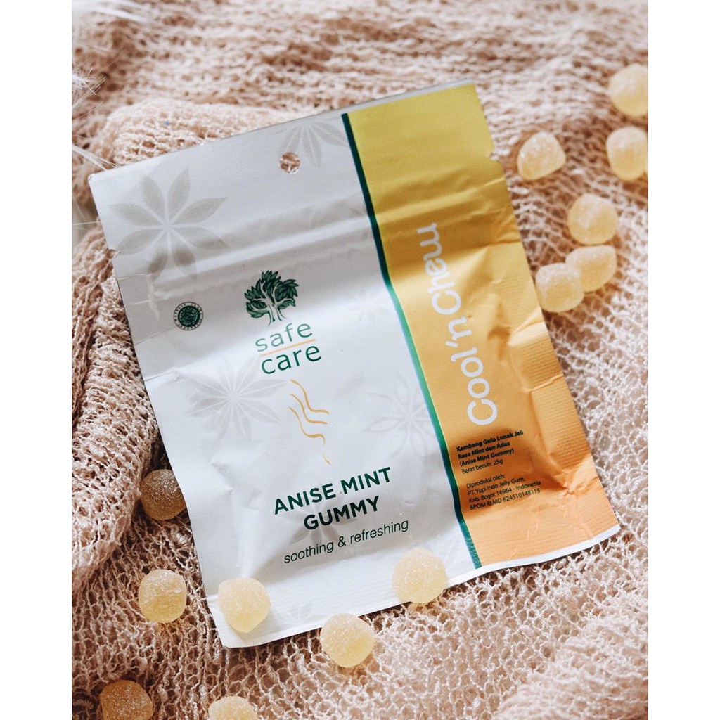 

Safe Care Permen Anise Mint Gummy 25 g Pelega Tenggorokan