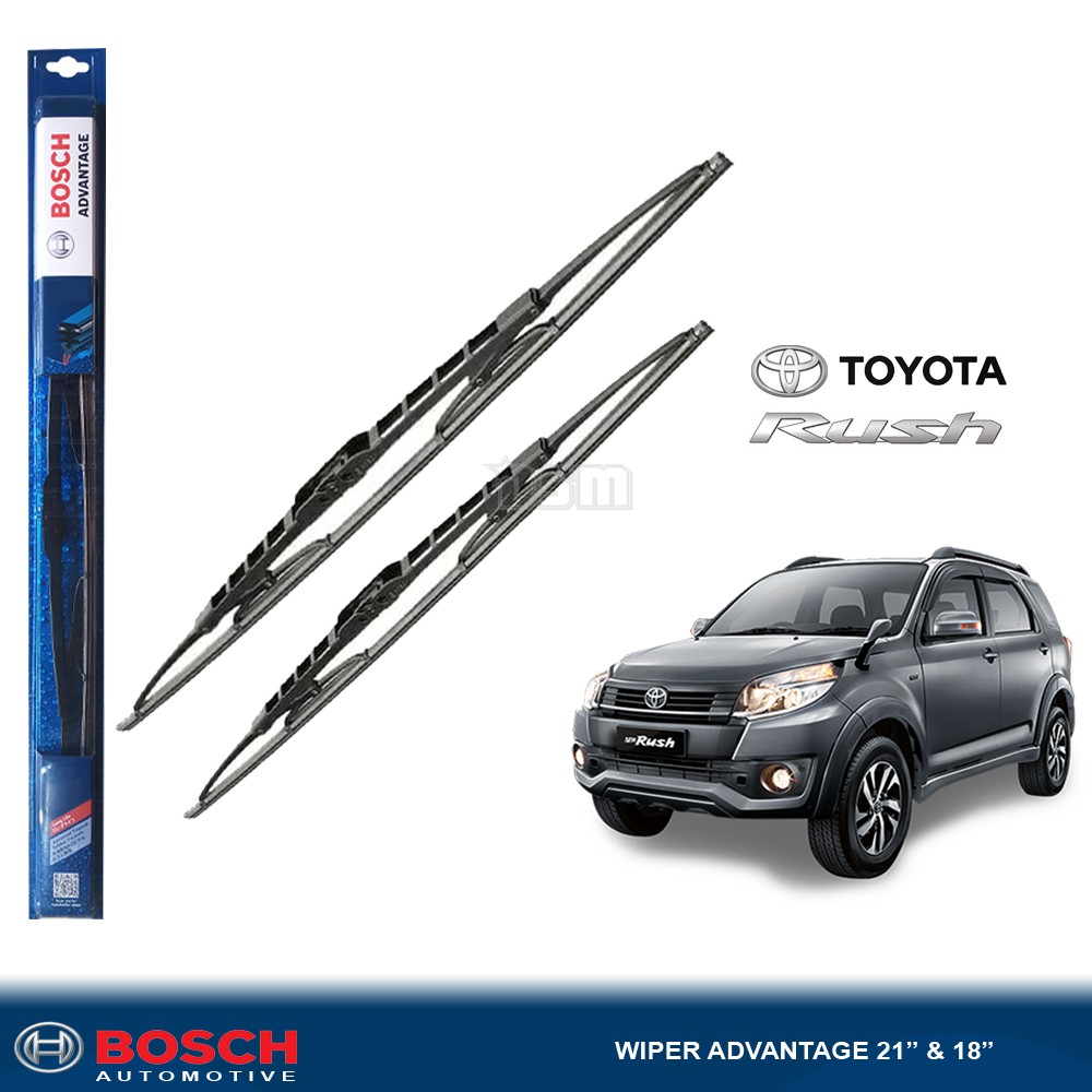 Bosch Advantage / Karet Wiper Mobil Toyota Rush 21&quot; dan 18&quot; (Sepasang) / Wiper Mobil / DSM